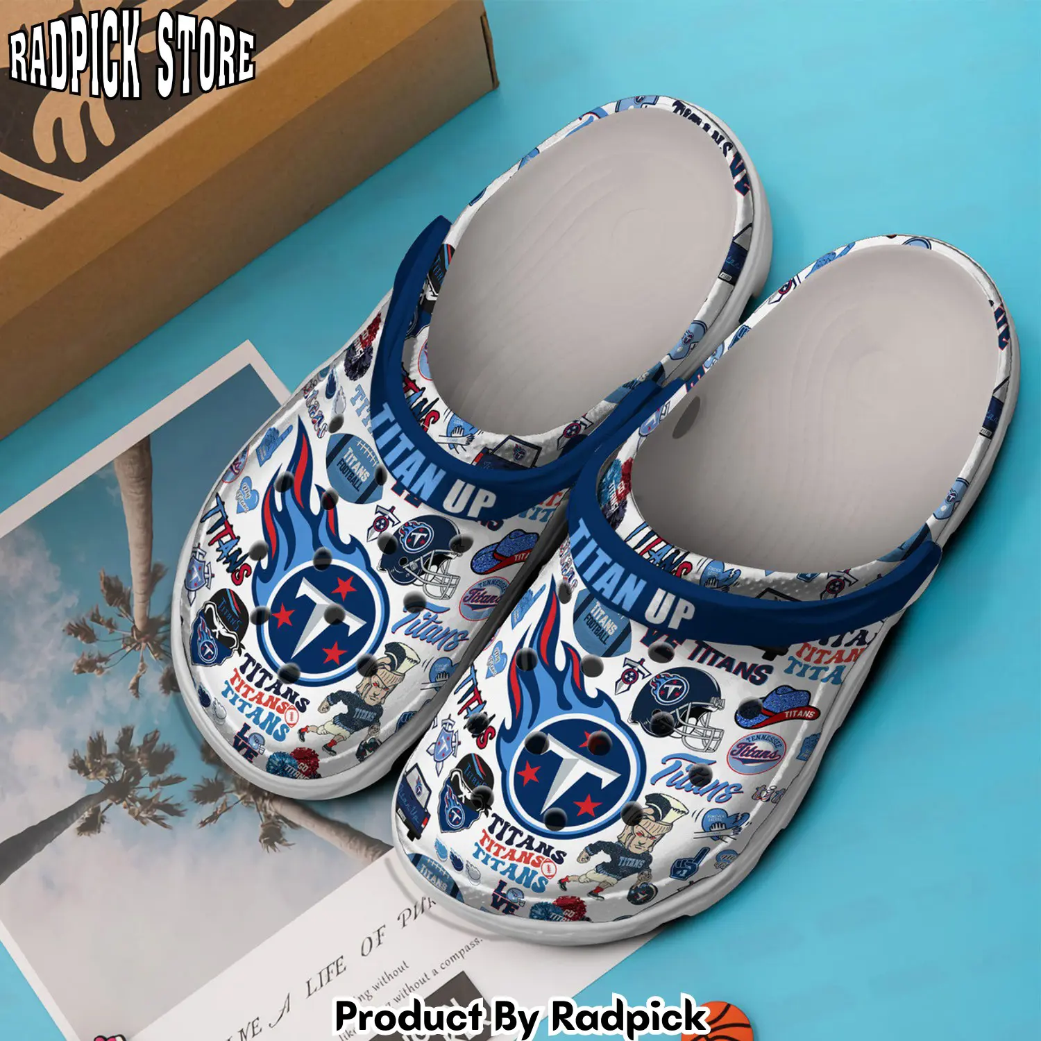 Radpick tennessee titans nfl sport crocss crocband clogs shoes comfortable for men women and kids footwearelite exclusive sje rp652798